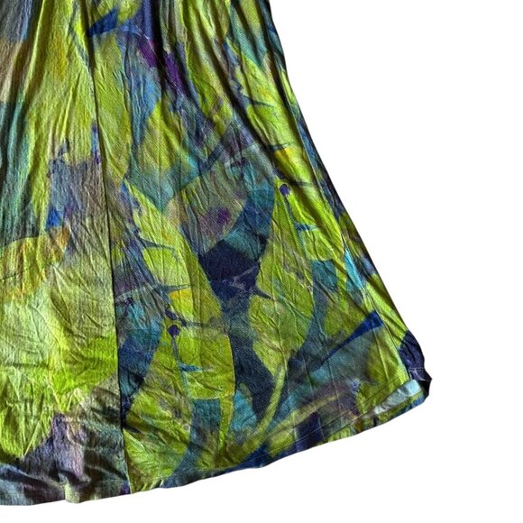 Soft Surroundings Saunterre Maxi Dress Stretch Tropical Stretch Sz Medium Women - Picture 10 of 13